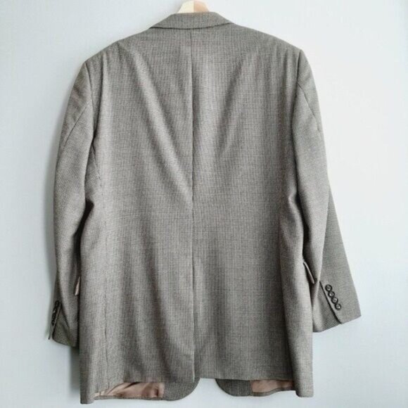 JOS. A. BANK 100% Wool Blazer Jacket Fine Houndstooth Pattern Men's Sz 48 L - Picture 7 of 10